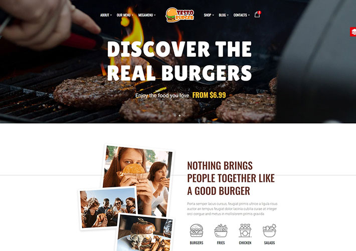 披萨咖啡快餐餐厅网站网页HTML模板