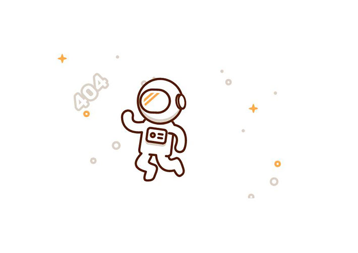 html5svg太空人404动画页面网站模板