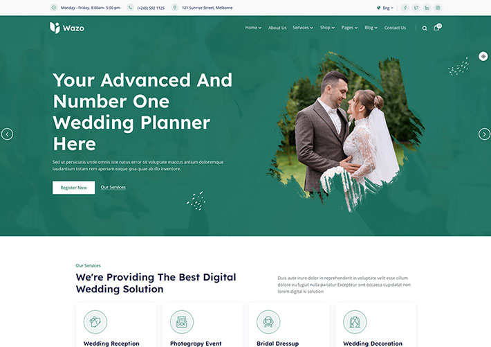 婚礼婚庆婚纱摄影服务网站HTML源码模板