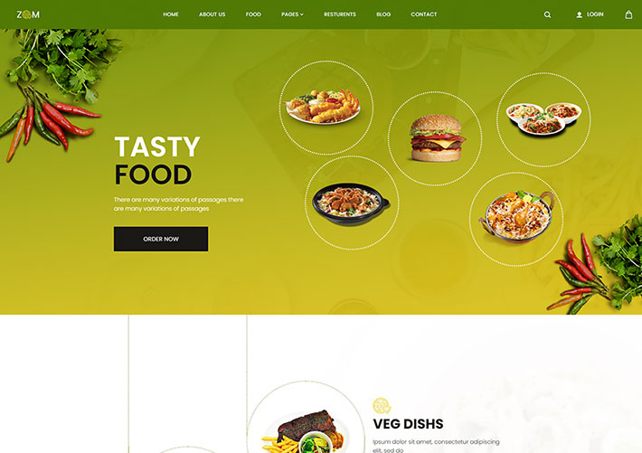 美味西式餐饮美食网站网页HTML模板