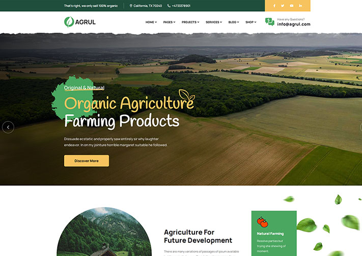 HTML5有机农场农业网站网页源码自适应模板