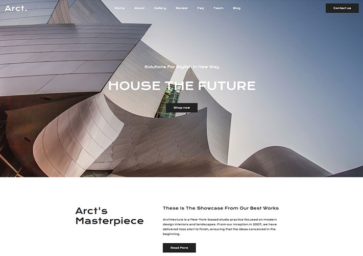 现代建筑公司宣传单页HTML网页模板