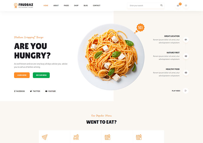 HTML5快餐美食网站模板自适应网页源码