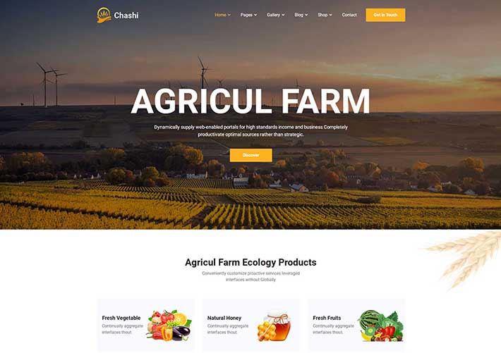 响应式有机食品农业种植网站HTML模板