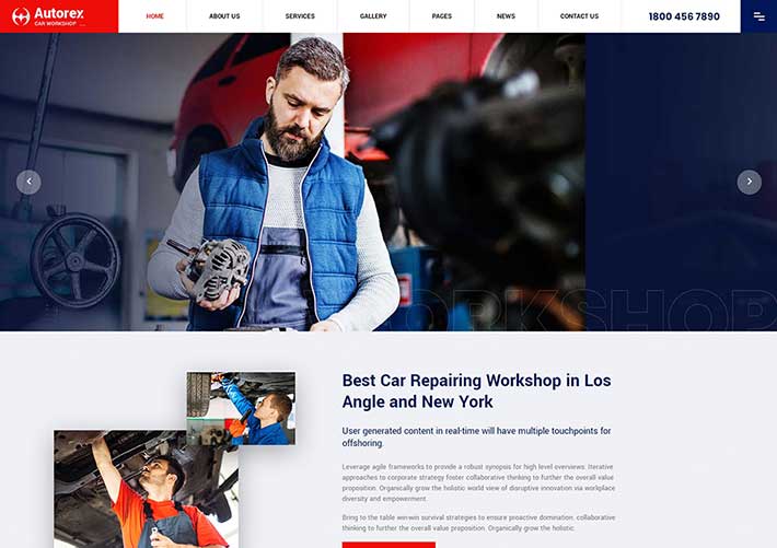 品牌汽车服务汽车维修网站HTML模板