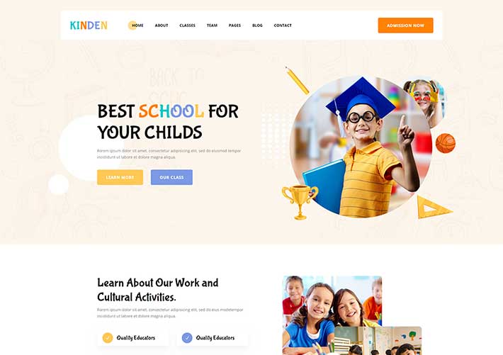 幼儿园教育培训机构HTML网页模板