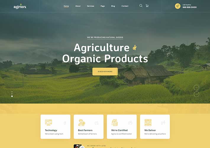 有机生态农业官网HTML5网页模板