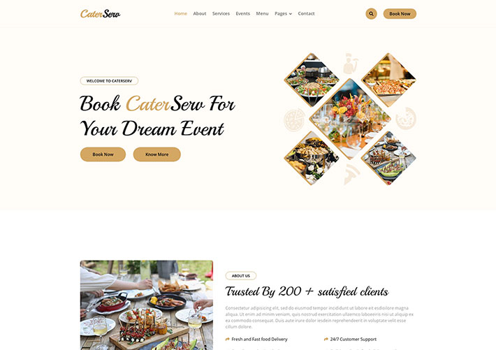 通用HTML5企业餐饮服务公司网站网页源码模板
