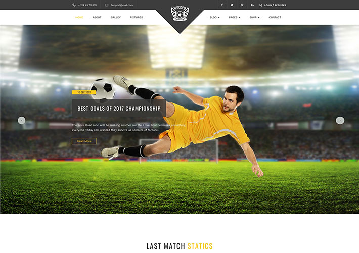 响应式足球体育电商商城网站网页HTML源码模板