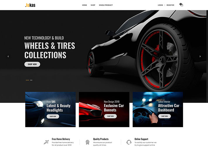 响应式汽车轮毂改装网站网页HTML源码模板