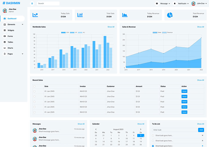 Bootstrap网站后台管理网站网页源码模板