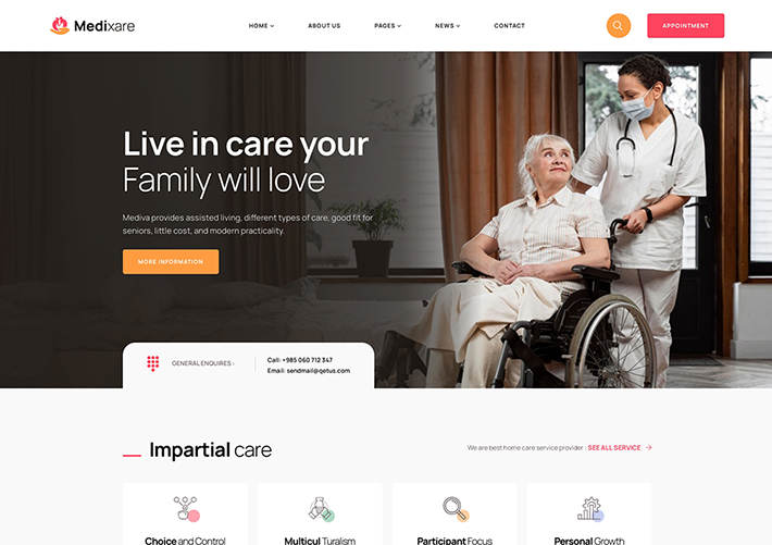 残障人士服务公益网站HTML网页源码模板