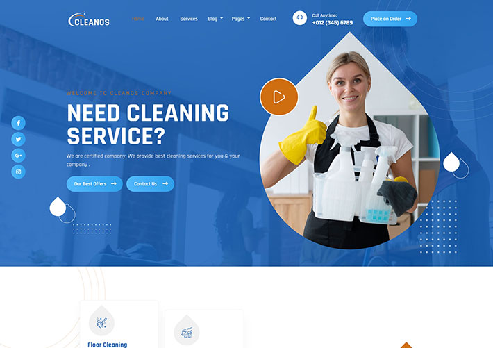 家政企业HTML5清洁服务公司网站网页HTML模板