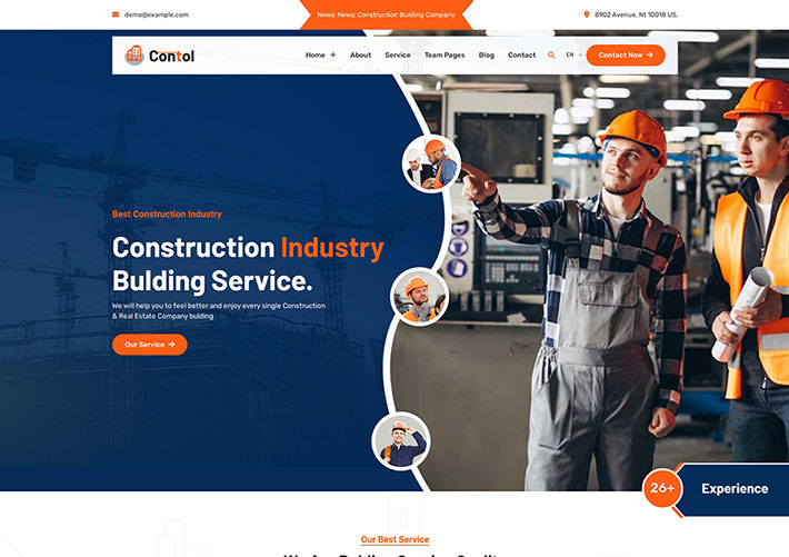响应式房地产建筑服务公司宣传网站网页HTML模板