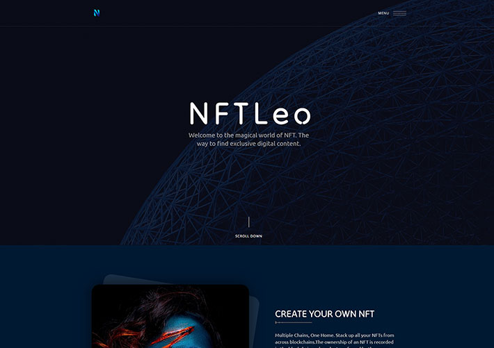 NFT现代艺术科技公司网站网页HTML源码模板下载