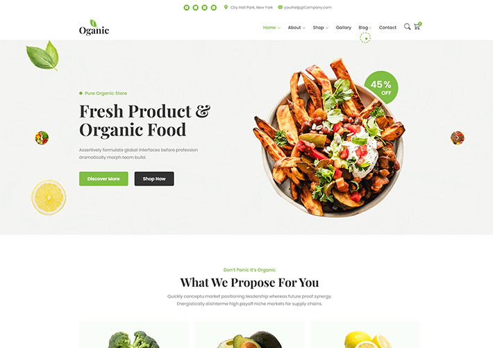 健康有机水果蔬菜在线商城网站网页HTML模板