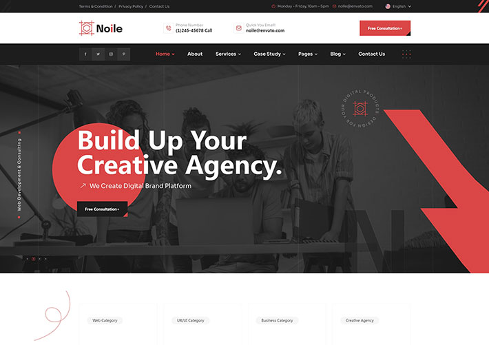 现代创意商业机构数字营销公司网站网页HTML模板