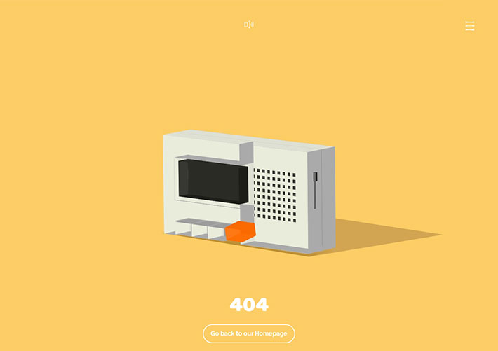 HTML5收音机404动画特效404网页HTML模板