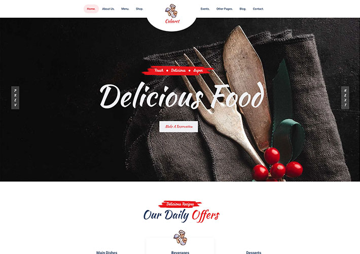Boostrap创意餐饮行业快餐网页前端html模板