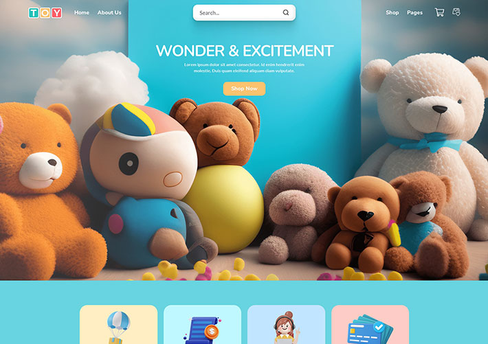 响应式儿童益智玩具商城网站网页整站HTML模板