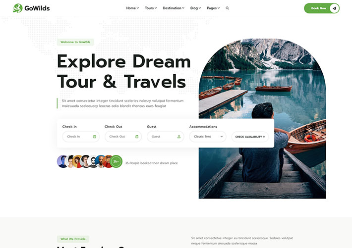 响应式探险旅游旅行公司网站网页HTML成品源码模板