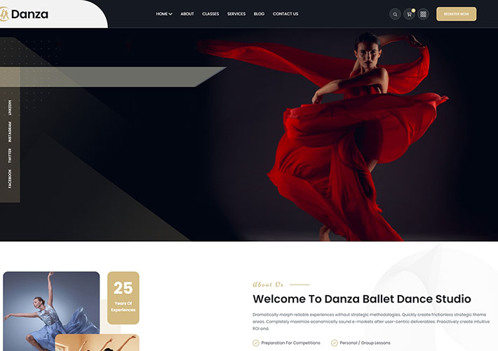 响应式街舞舞蹈培训学校工作室网站网页HTML源码模板