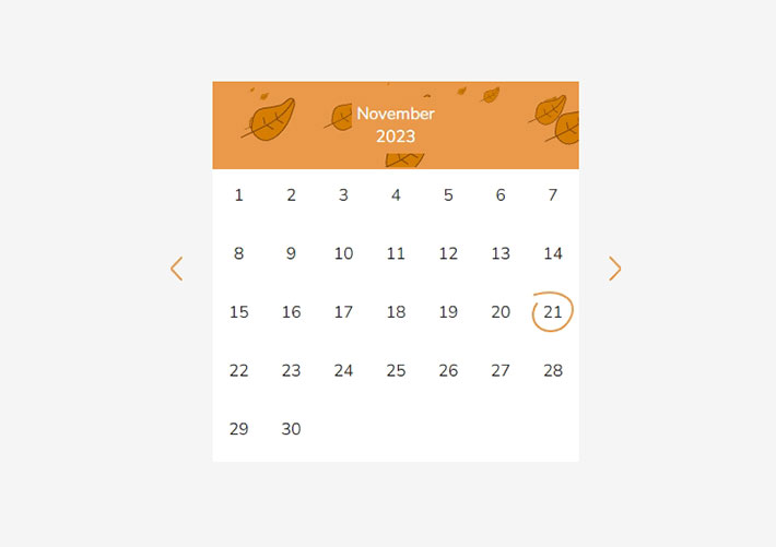 HTML5带动画标题SVG季节日历代码素材