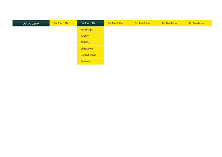 jQuery黄色网站下拉菜单导航代码素材下载