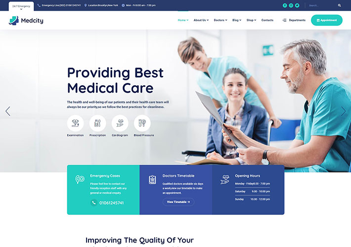 多用途医疗健康医院行业企业网站网页HTML源码模板