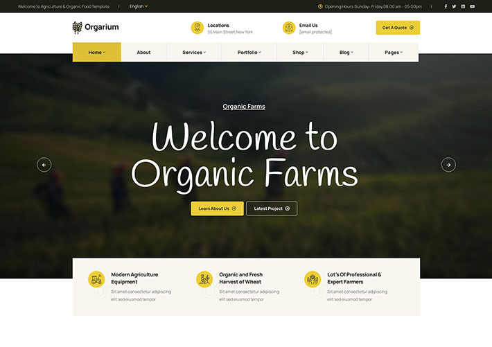 响应式农业农产品销售网站模板网页设计HTML代码模板