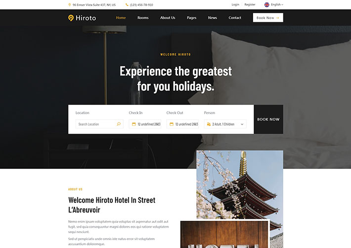 酒店预订网页设计代码酒店网站设计网页HTML模板