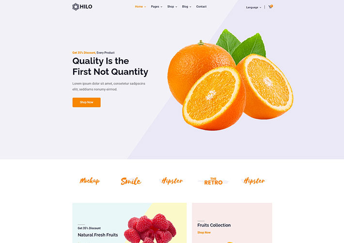 响应式生鲜水果线上互联网超市电商网站网页HTML模板