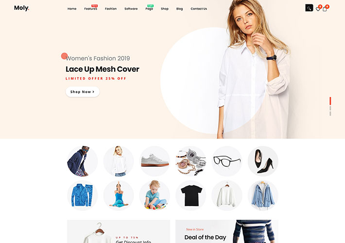响应式多用途时尚服装配饰线上商城电商企业网站HTML5模板