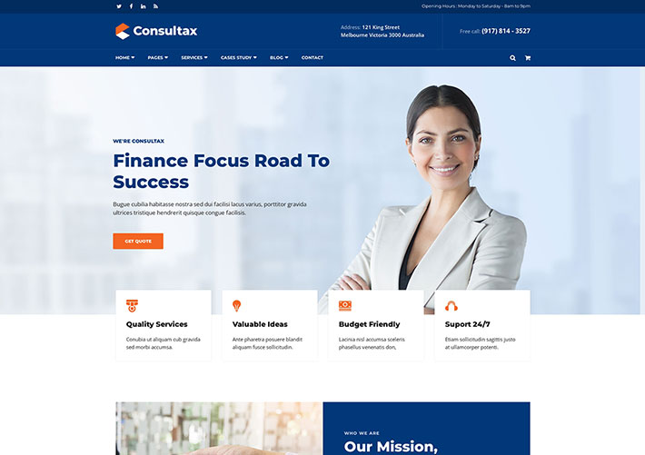 Bootstrap网站模板商业财务咨询网站网页HTML5模板