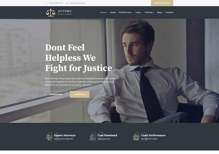 响应式律师事务所法律顾问机构企业网站网页HTML模板
