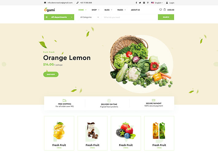 响应式蔬菜水果食品商城网上超市企业网站网页HTML模板