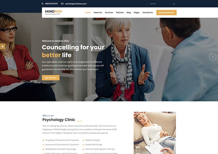 响应式心理咨询机构企业网站网页HTML5页面模板