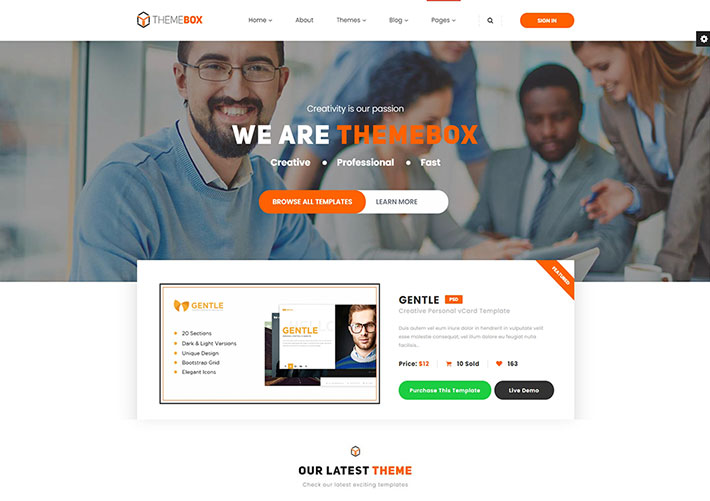 响应式橙色图片设计素材交易平台网站网页HTML模板