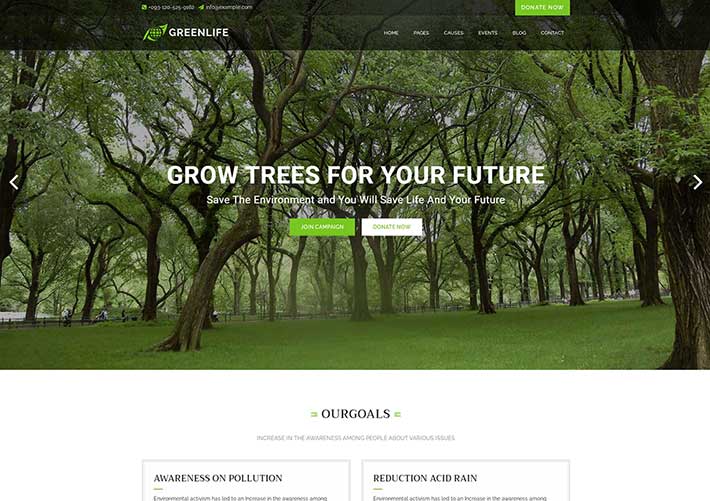 响应式环境保护环保企业网站绿色HTML5网页模板
