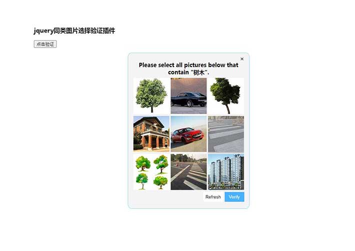 jquery同类图片选择验证插件验证方式代码素材