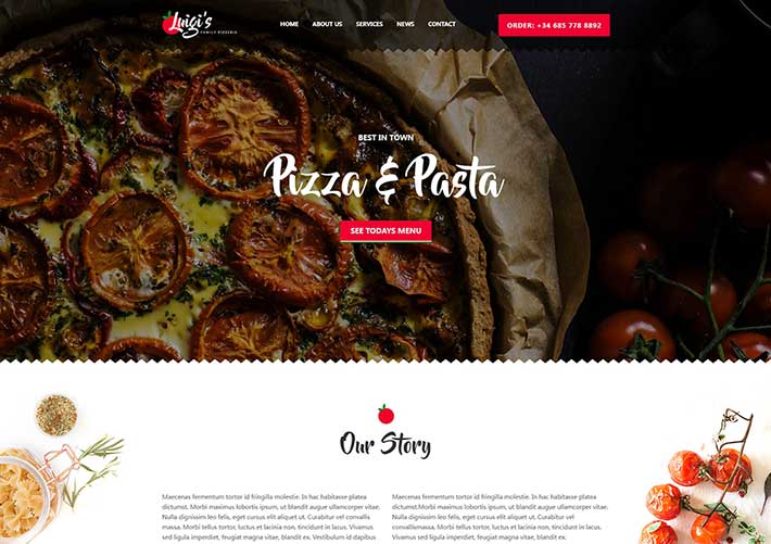 响应式美食餐饮餐厅网站网页HTML源码模板