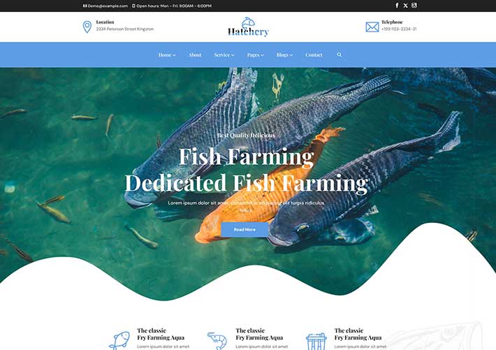 响应式鱼类养殖技术服务公司网站HTML网页源码模板