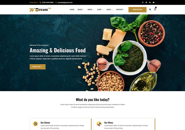 响应式HTML5餐饮店美食宣传网站网页源码模板