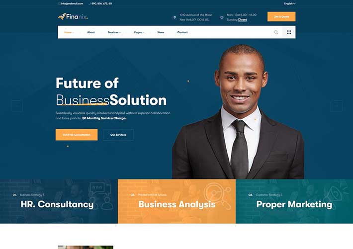 响应式商业服务咨询业务企业通用网站HTML5网页模板