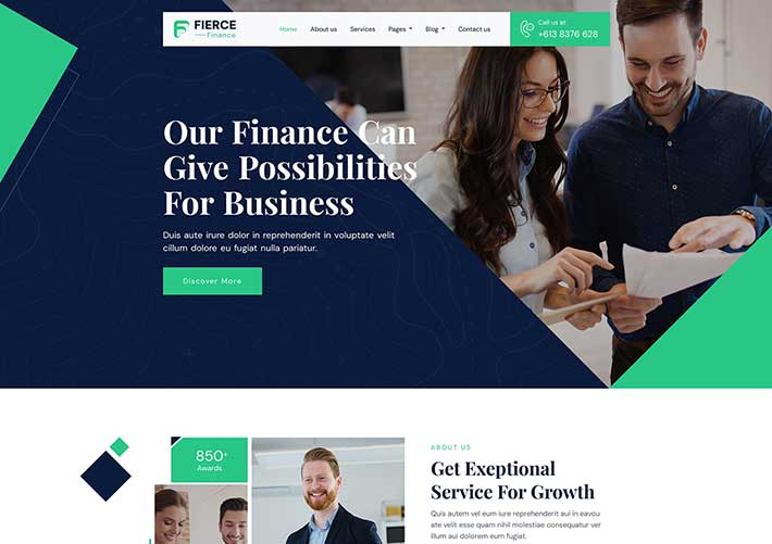 财务审计金融咨询服务公司网站网页HTML源码模板