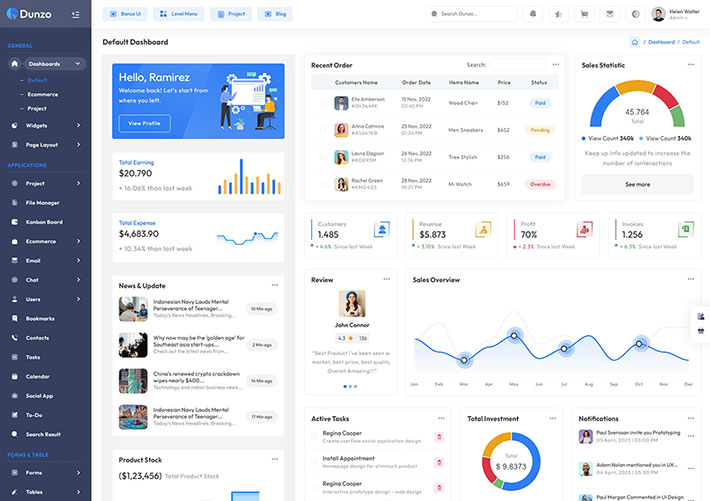 HTML5多用途高级Bootstrap网站后台管理网页模板