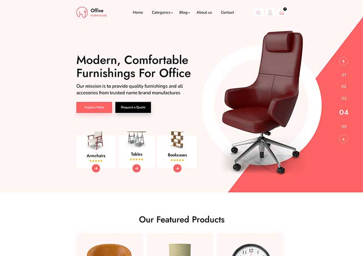 响应式家具品牌零售商电商网站HTML5网页模板_云部落资源网
