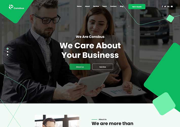 多用途营销咨询商务投资顾问专业服务企业网站HTML5模板