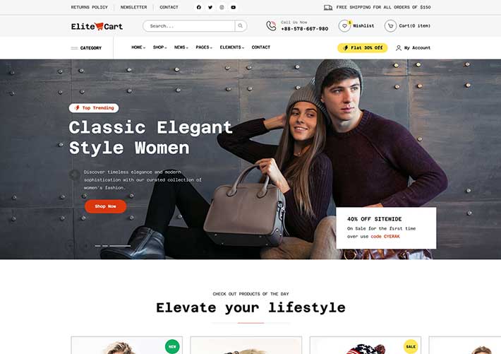 响应式电子商务网站在线商城前端网页HTML源码模板