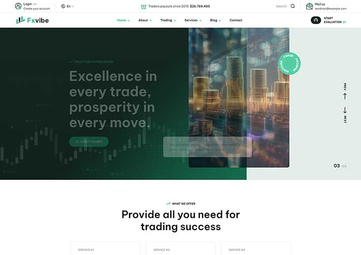 响应式外汇自营交易公司网站网页前端静态HTML模板
